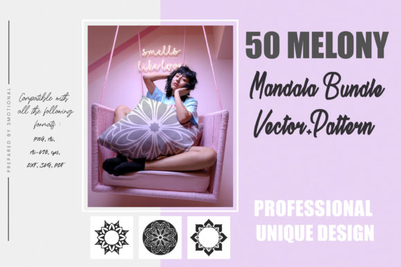 50 Melony Mandala Bundle: A Versatile Graphics Collection