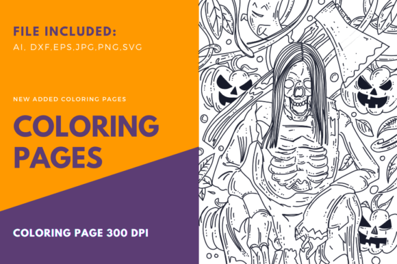 Axe Throwing Skeleton Halloween Page: A Spooky Graphic Asset