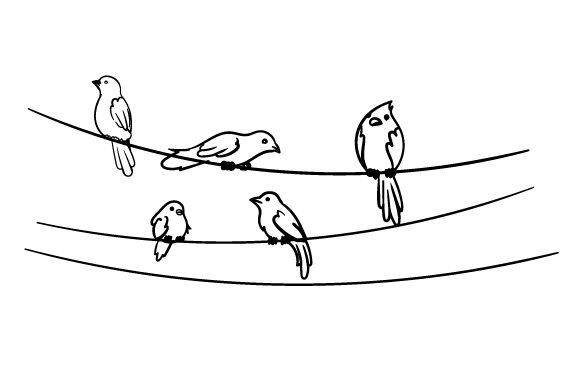 Birds Coloring Page: A Charming Addition for Kids Crafts
