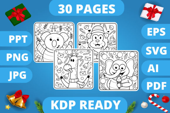 Christmas Coloring Pages for Kids Vol 3: A Crafty Bundle