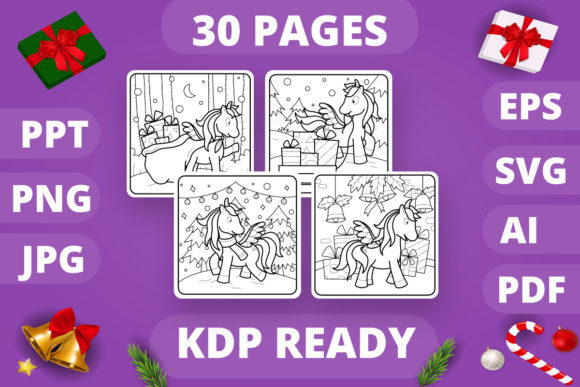 Christmas Coloring Pages for Kids Vol 4: A Festive Bundle