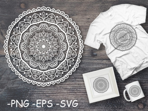Circular Pattern Mandala Art 13: A Versatile Graphics and Crafts Asset