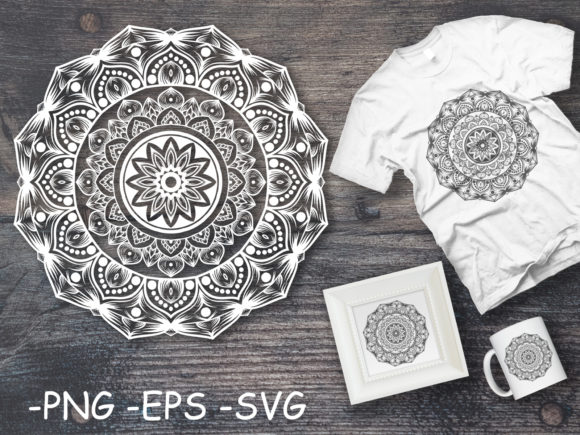 Circular Pattern Mandala Art 31: A Versatile Graphics Asset for Crafts