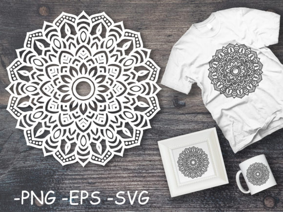 Circular Pattern Mandala Art 76: A Versatile Graphics Asset for Crafts