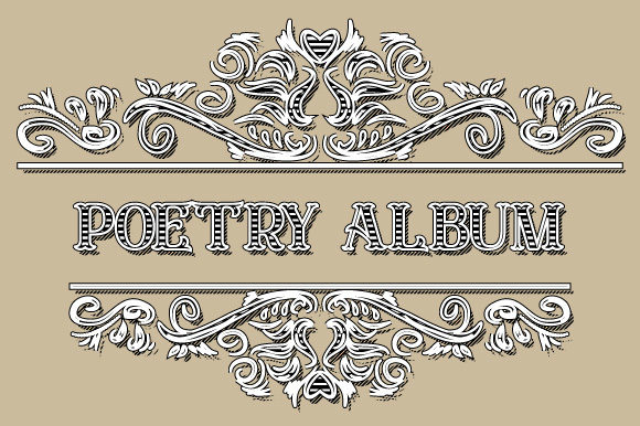 Enhance Your Blog with Poetry Album Vintage Ornamental Frame Graphics