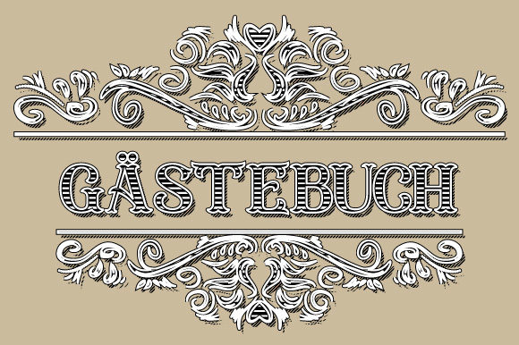 Gästebuch Vintage Ornamental Frame: Elegant Graphics for Branding