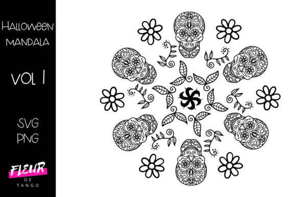 HALLOWEEN Mandala Vol.1: A Spooky Graphic for Print Templates