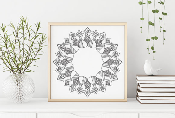 Mandala Art Pineapples Ornament: A Versatile Graphics and Illustrations Asset