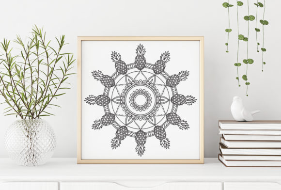 Review: Mandala Art Pineapple Circular for Graphics and Illustrations