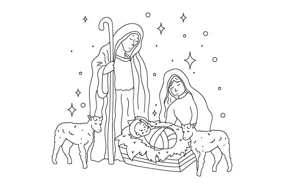 Reviewing Nativity Scene Coloring Page for Religious Crafts