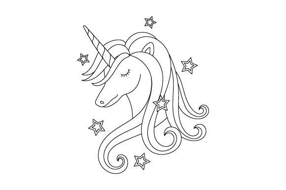 Unicorn - Coloring Book Design for Creative Kids Crafts