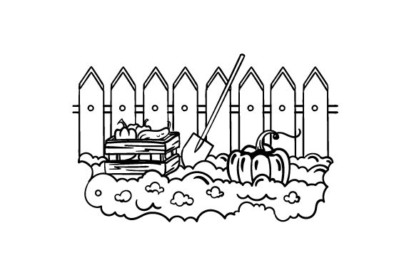 Vegetable Garden Coloring Page for Kids' Crafts