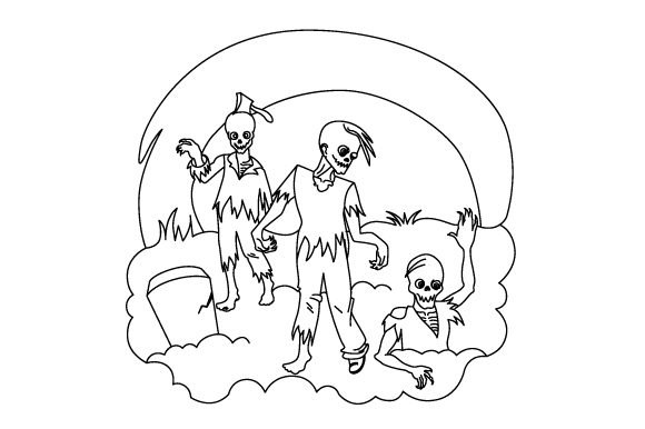 Zombie Coloring Page: A Spooky Craft for Halloween